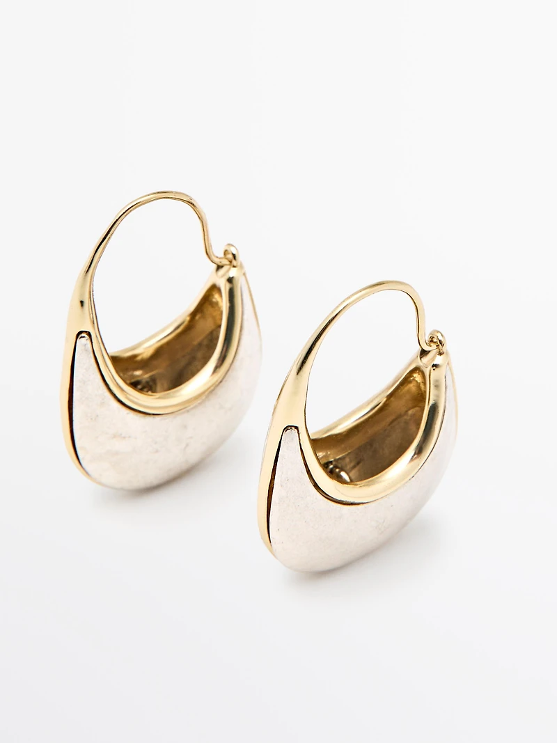Contrast ring earrings