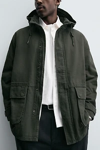 RELAXED FIT WASHED PARKA