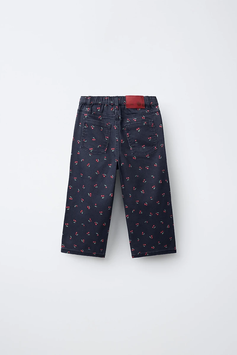 CHERRY PRINT TWILL CULOTTES