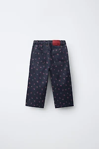 CHERRY PRINT TWILL CULOTTES