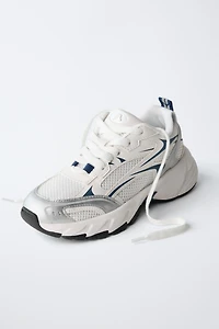 METALLIC MESH SNEAKERS