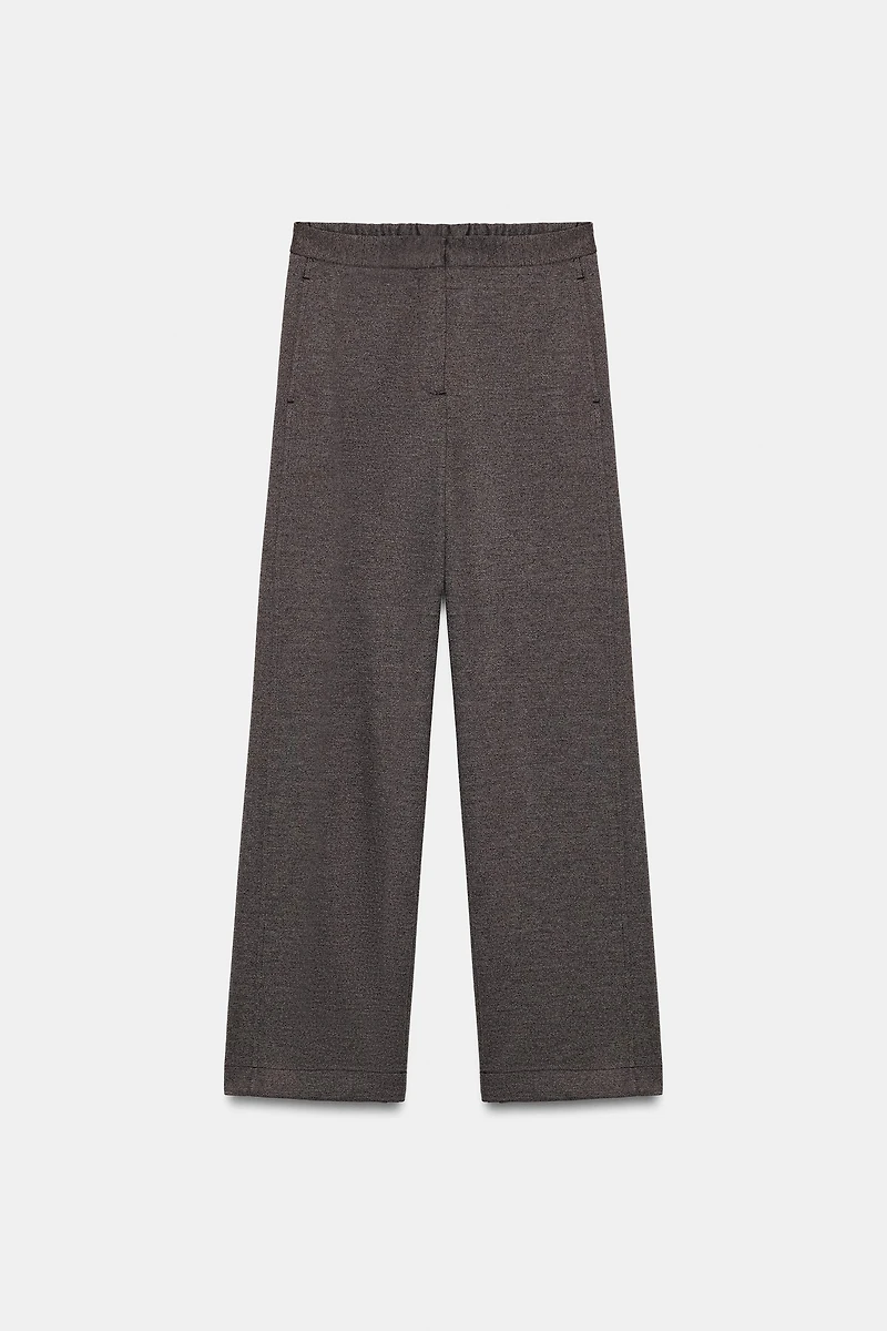 HIGH-WAISTED STRAIGHT LEG PANTS