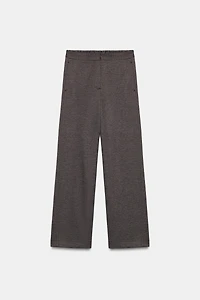 HIGH-WAISTED STRAIGHT LEG PANTS
