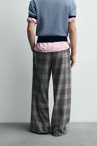WIDE-LEG CHECK TROUSERS HARRY LAMBERT FOR ZARA X DISNEY