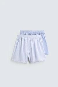 TWO-PACK OF COMBINATION POPLIN BOXERS