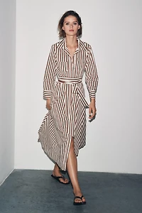 ZW COLLECTION STRIPED SHIRT DRESS