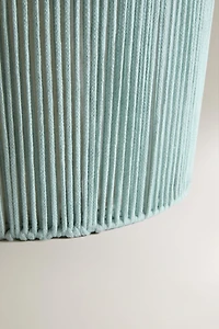 COTTON LINED LAUNDRY BASKET WITH LID