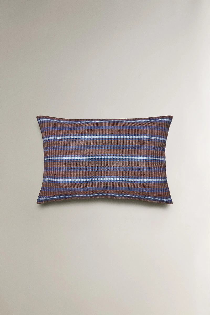 STRIPED COTTON THROW PILLOW COVER X TENSIRA