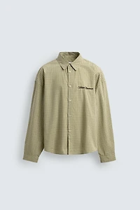 EMBROIDERED PLAID SHIRT
