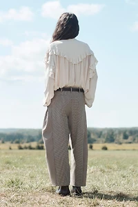 LIMITED EDITION PLAID BALLOON PANTS WITH WOOL