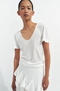 ZW COLLECTION ASYMMETRIC RUFFLED SKIRT