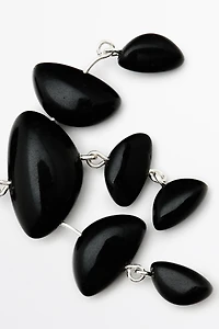 Large gemstone dangle earrings