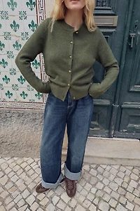 BALL BUTTON KNIT CARDIGAN