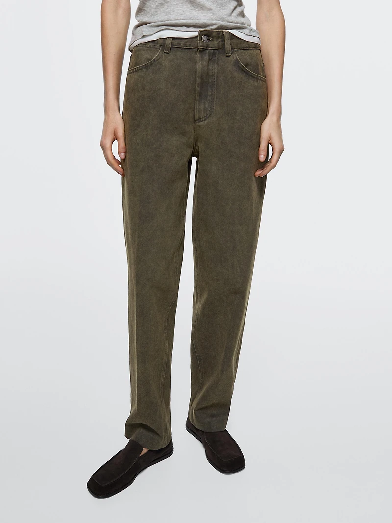Mid-rise balloon fit jeans