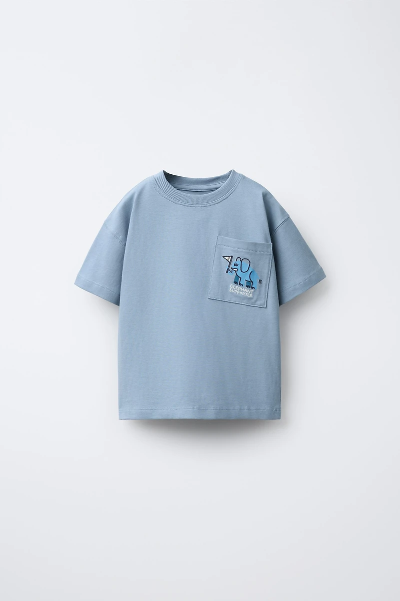 ANIMAL EMBROIDERY T-SHIRT