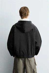 BOXY FIT HOODIE SWEATSHIRT