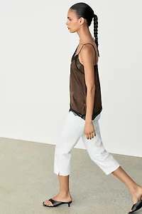 Contrast lace camisole top