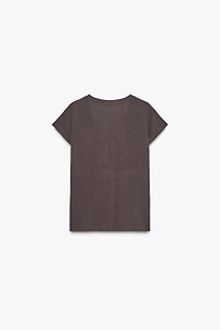 COTTON LINEN T-SHIRT