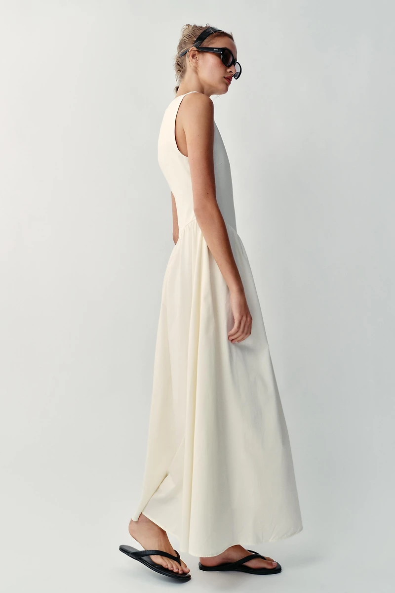 COMBINATION MIDI DRESS