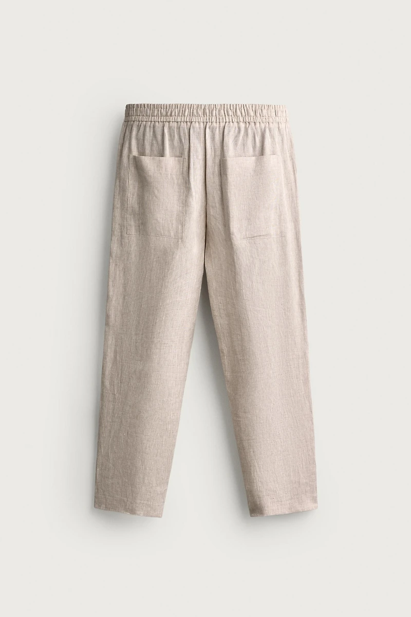 PANTALON COUPE DÉCONTRACTÉE 100% LIN