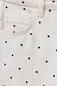 WIDE LEG POLKA DOT JEANS