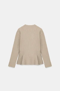 PEPLUM CARDIGAN