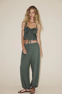 RUFFLED BOW TOP