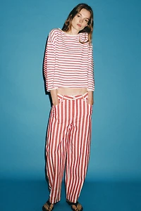 ZW COLLECTION STRIPED TAPERED JEANS