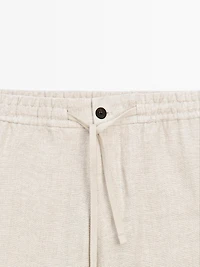 Total look linen trousers