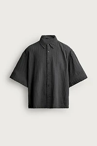 BOXY FIT STRIPED JACQUARD SHIRT