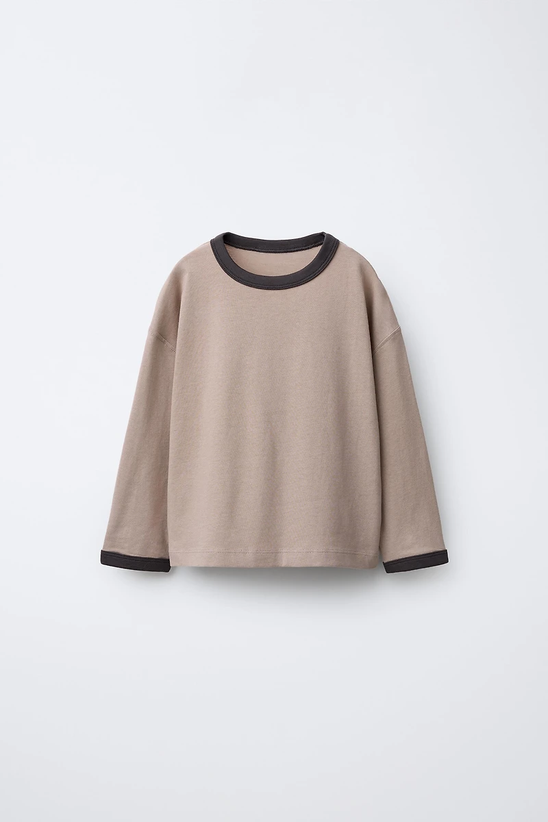 TWO-PACK OF PLAIN T-SHIRTS WITH CONTRAST TRIM