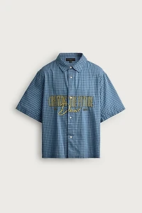 CHEMISE RELAXED FIT À CARREAUX ET FERMETURE ZIPPÉE