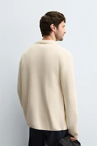 RIBBED CARDIGAN