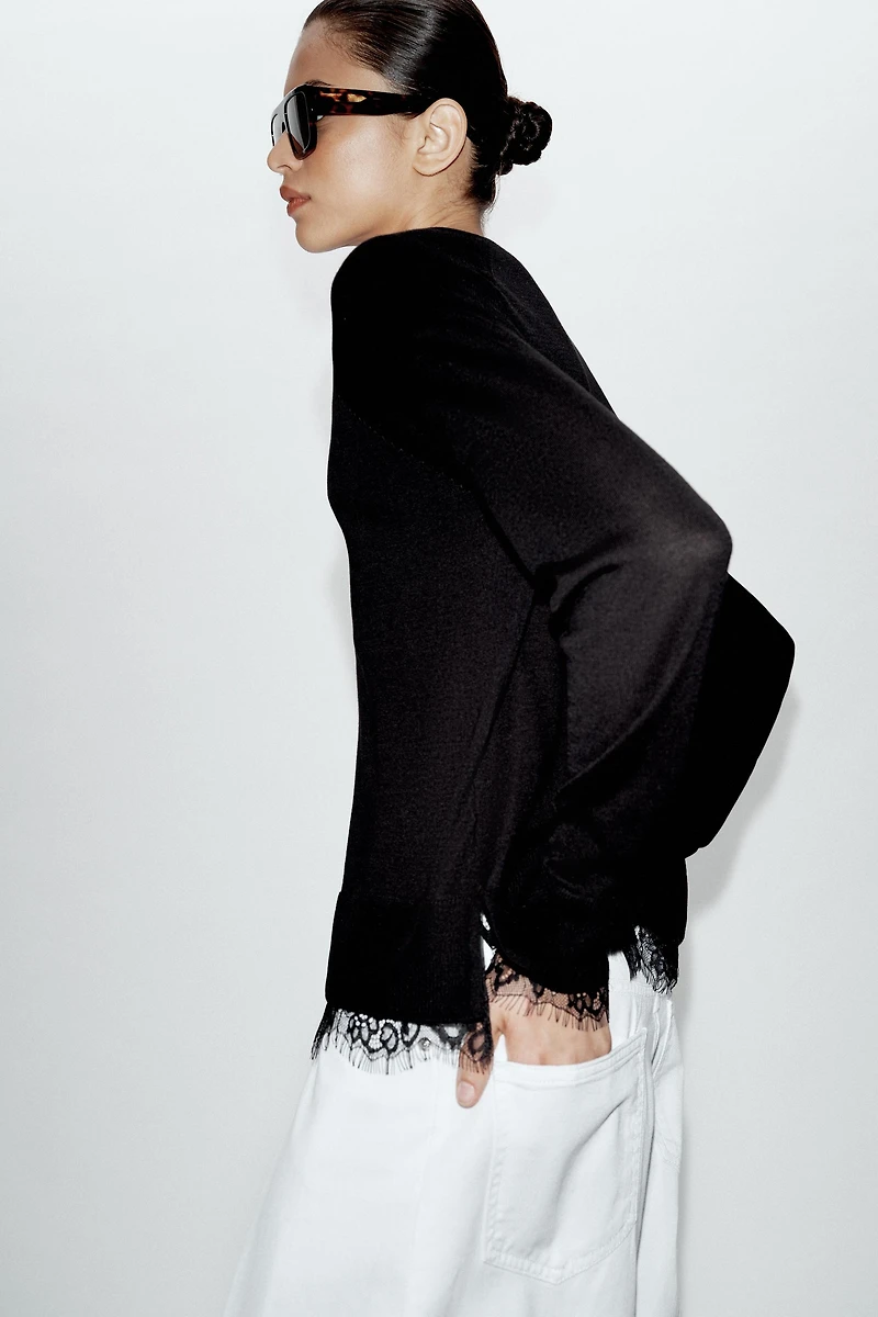 LACE KNIT JUMPER