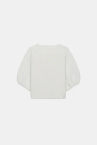PUFF SLEEVE KNIT CARDIGAN