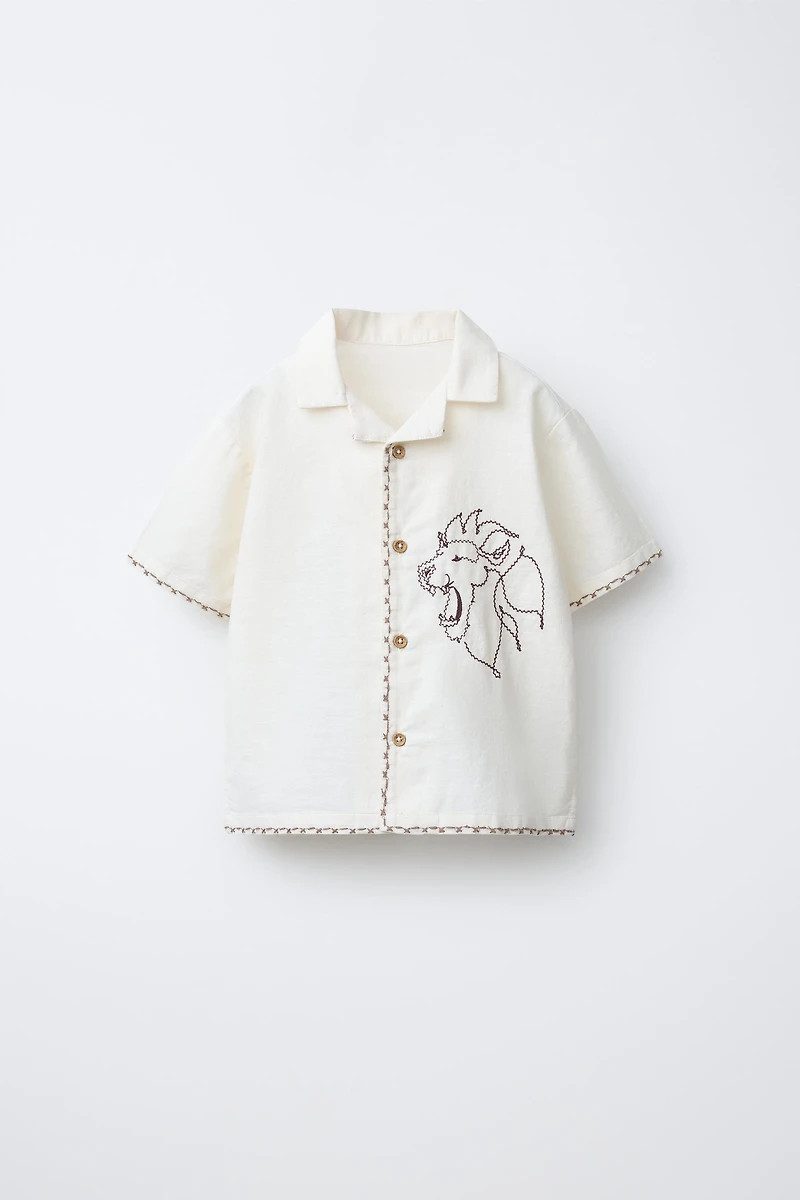 CHEMISE LION BRODÉ