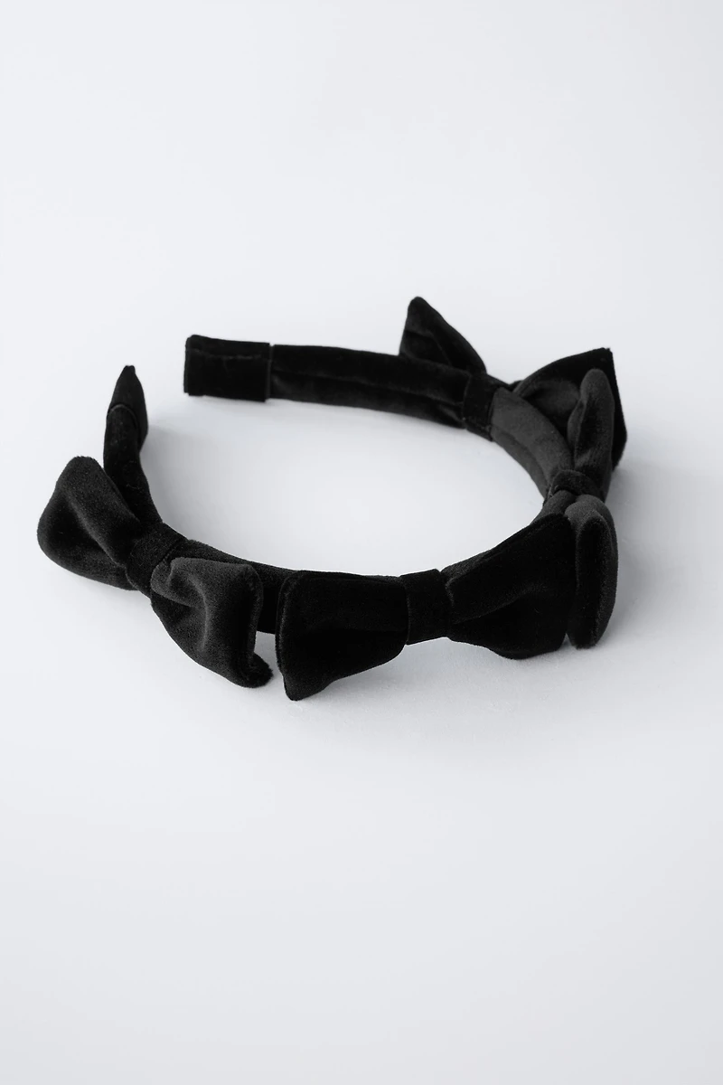 VELVET BOWS HEADBAND