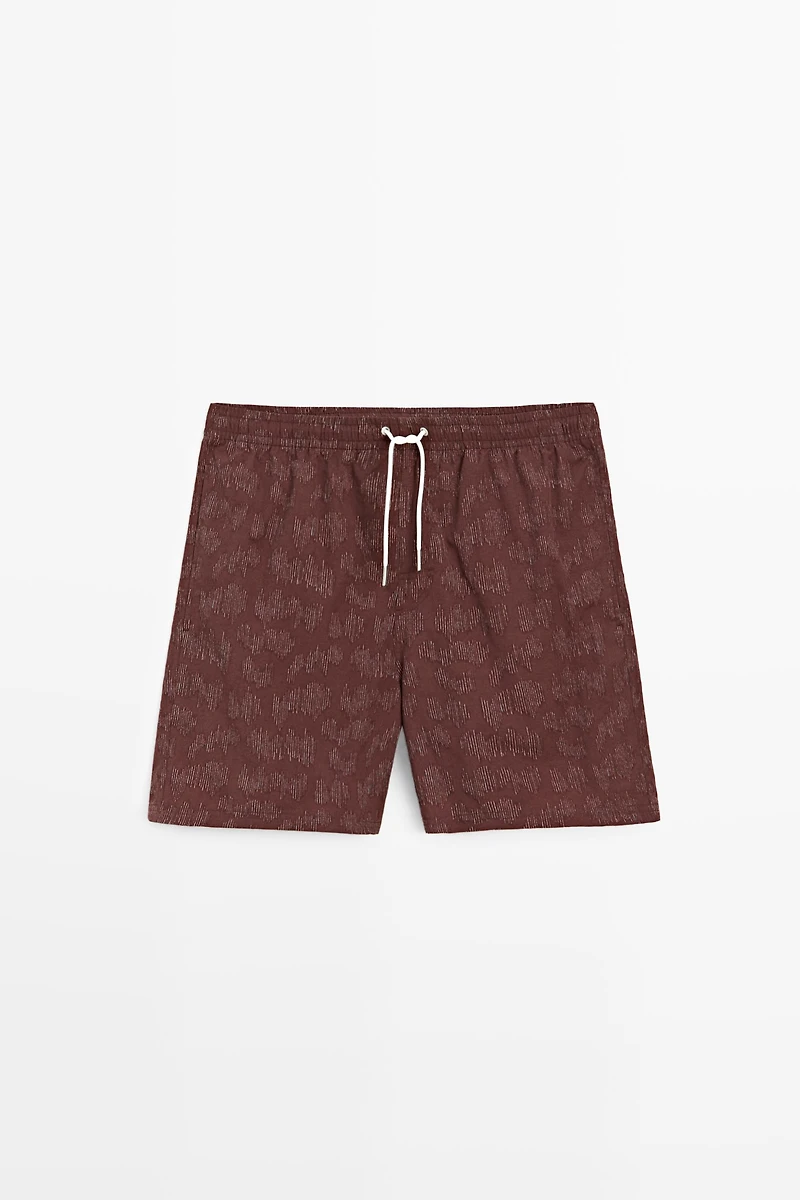 Printed swimming trunks