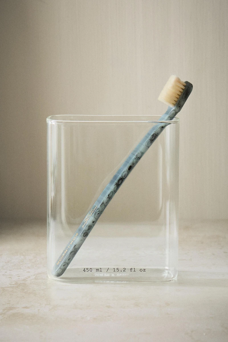 VERRE BROSSE À DENTS BOROSILICATE LETTRES