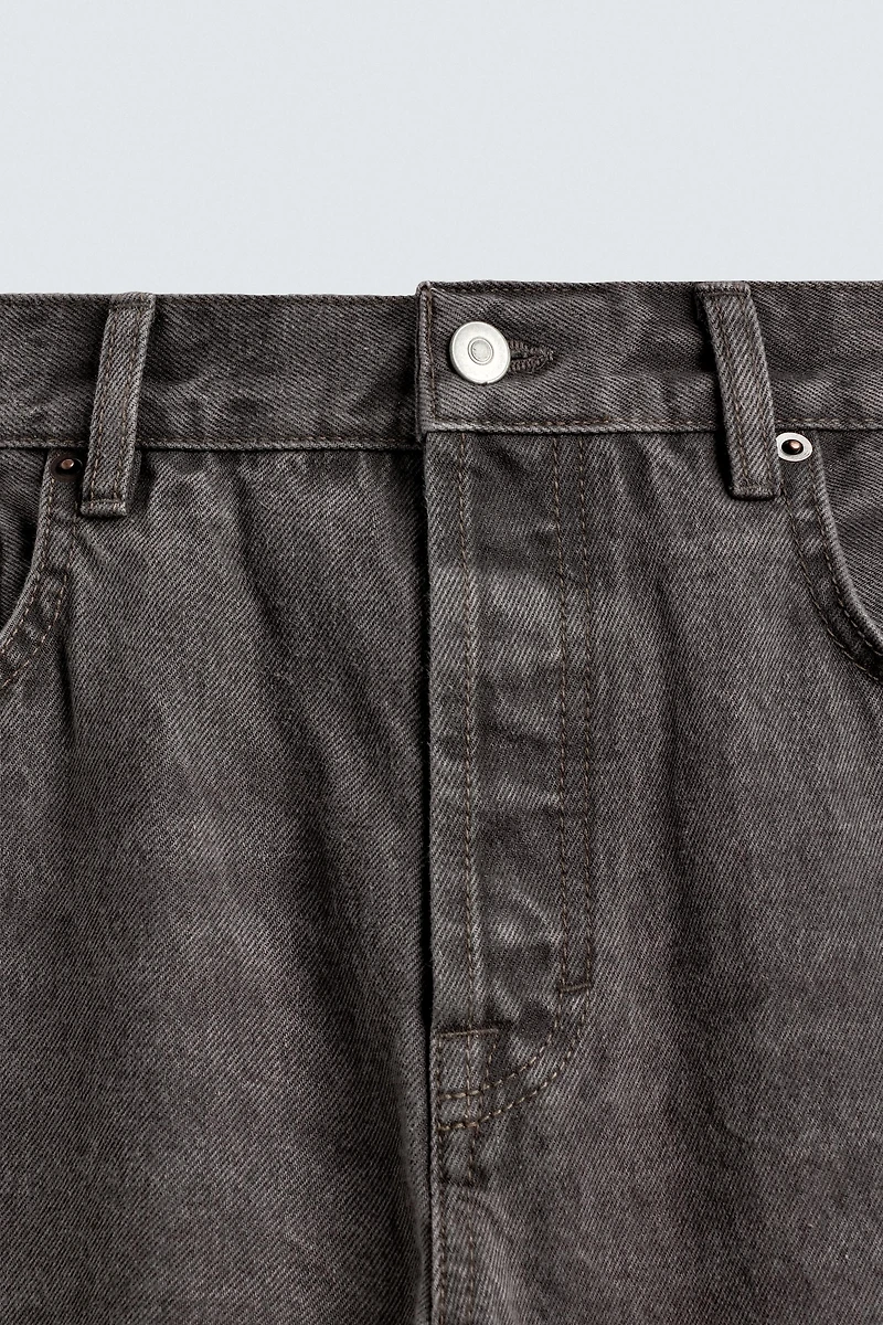 WASHED STRAIGHT FIT JEANS