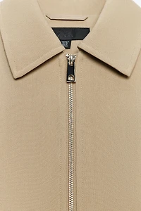 ZIP-UP GATHERED JACKET