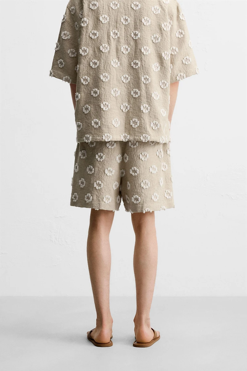 JACQUARD TEXTURED SHORTS