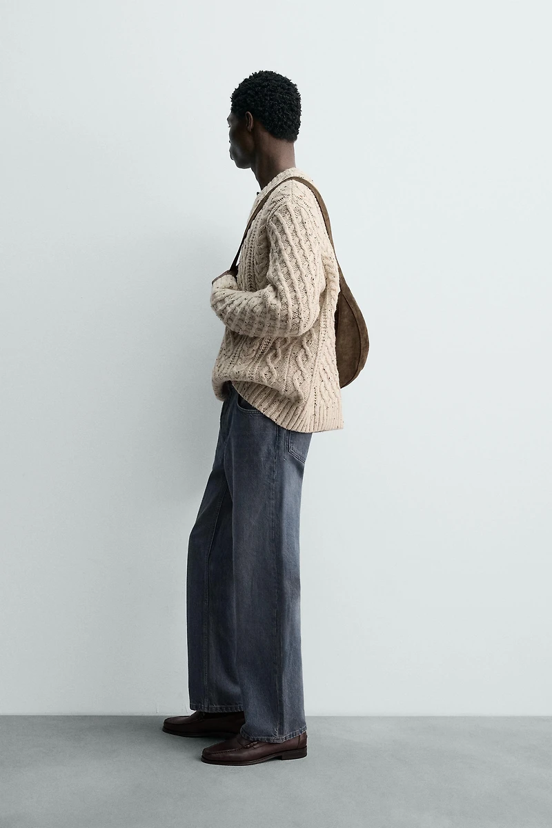 WOOL CABLE KNIT JUMPER