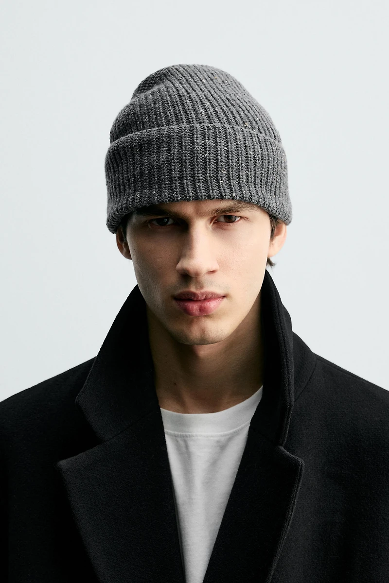 TEXTURED KNIT BEANIE