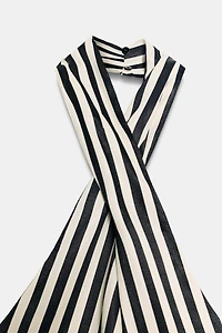 STRIPED HALTER TOP