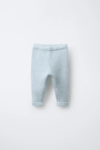 RIBBED KNIT LEGGINGS