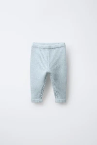 RIBBED KNIT LEGGINGS