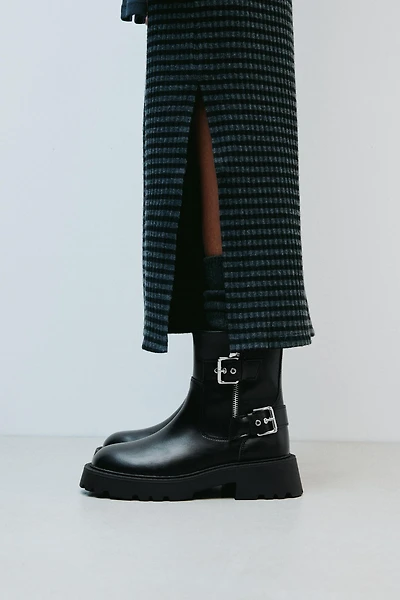 BUCKLED ANKLE BOOTS