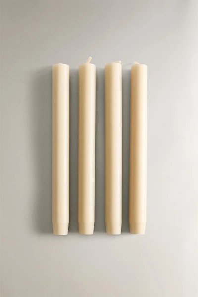 SET OF DECORATIVE CYLINDRICAL LONG TAPER CANDLES (SET