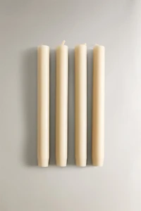 SET OF DECORATIVE CYLINDRICAL LONG TAPER CANDLES (SET